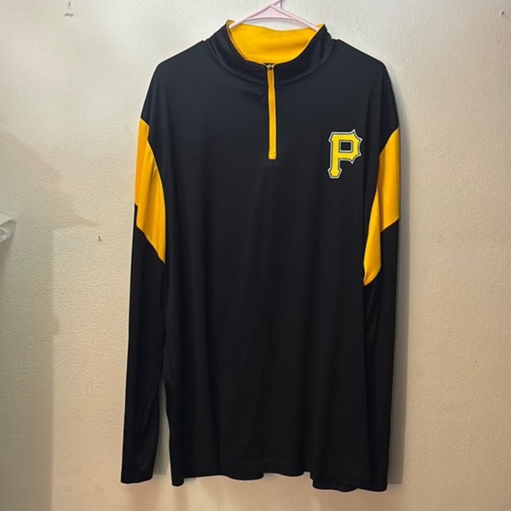Pittsburgh Pirates Black and Yellow Quarter-Zip Pullover 3XL in great condition